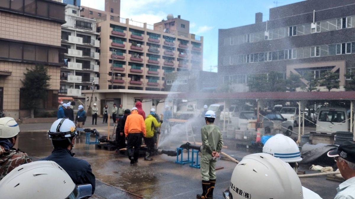 四日市上下水道局との合同技術訓練（実技訓練）に参加しました。